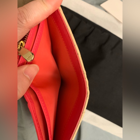 💯authentic Dior cannage lambskin beige and pink mid wallet⭐️ - Picture 14 of 17